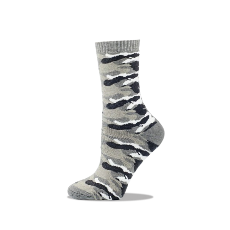 Kids Camouflage Terry Socks Size 18-24