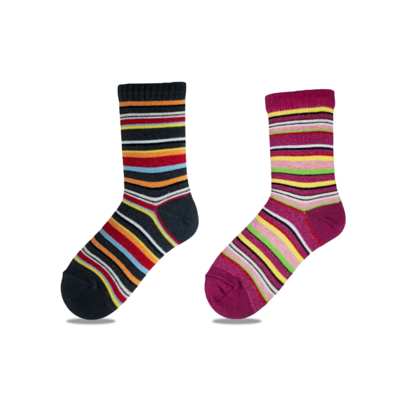 Kids Multi Striped Socks Size 08-16