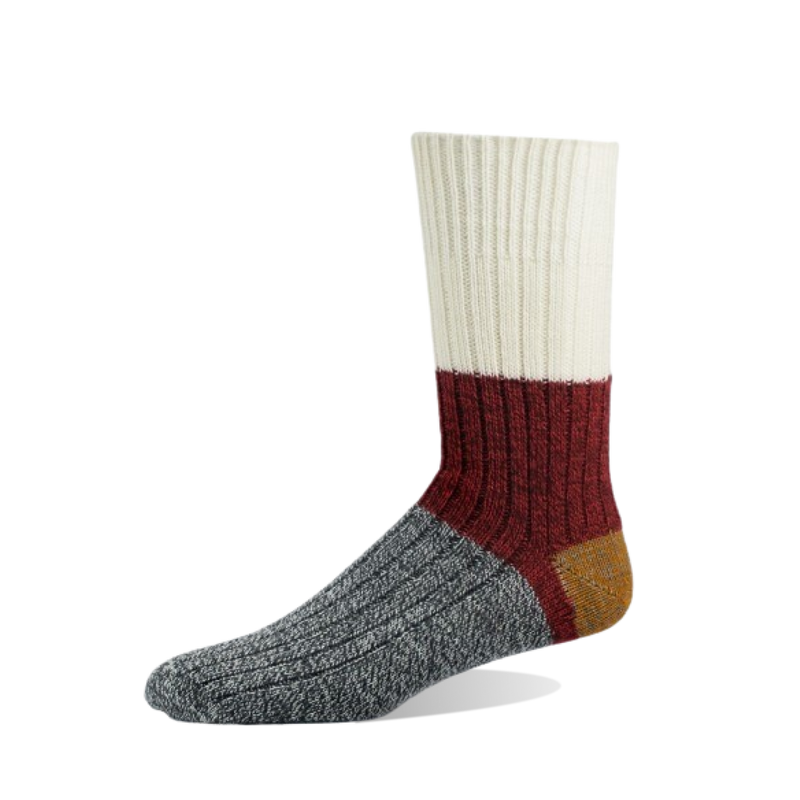 Mens Color Block Boot Socks Size 42-47