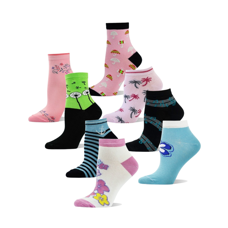 Womens Assorted Ankle Socks Size 35-41