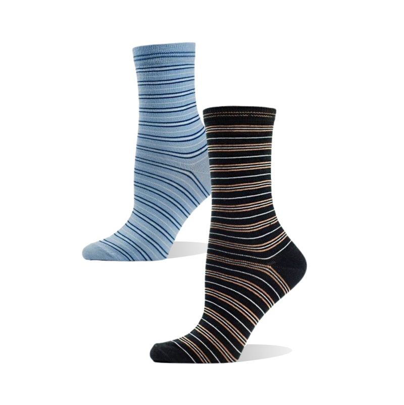 Womens Thin Stripes Socks Size 35-41